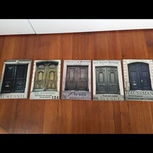 5 prints - doors from Paris